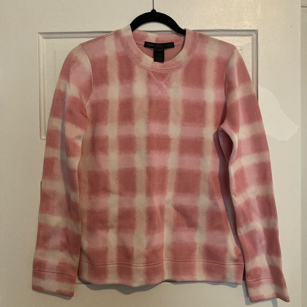 Marc by Marc Jacobs pink gingham sweatshirt